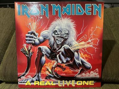 IRON MAIDEN A REAL LIVE ONE 1st UK EARLY PRESS 1993 RARE VINYL RECORD LP METAL