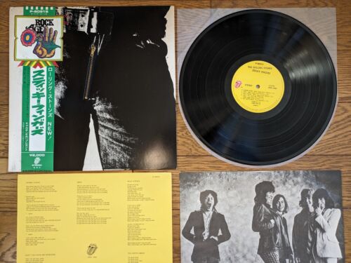THE ROLLING STONES Sticky Fingers 1971 JAPAN LP REAL ZIPPER ROCK AGE OBI P8091S