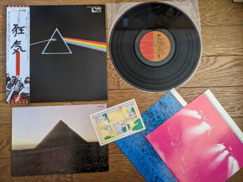 PINK FLOYD The Dark Side Of The Moon JAPAN LP OBI Book 2 Poster Card EMS80324