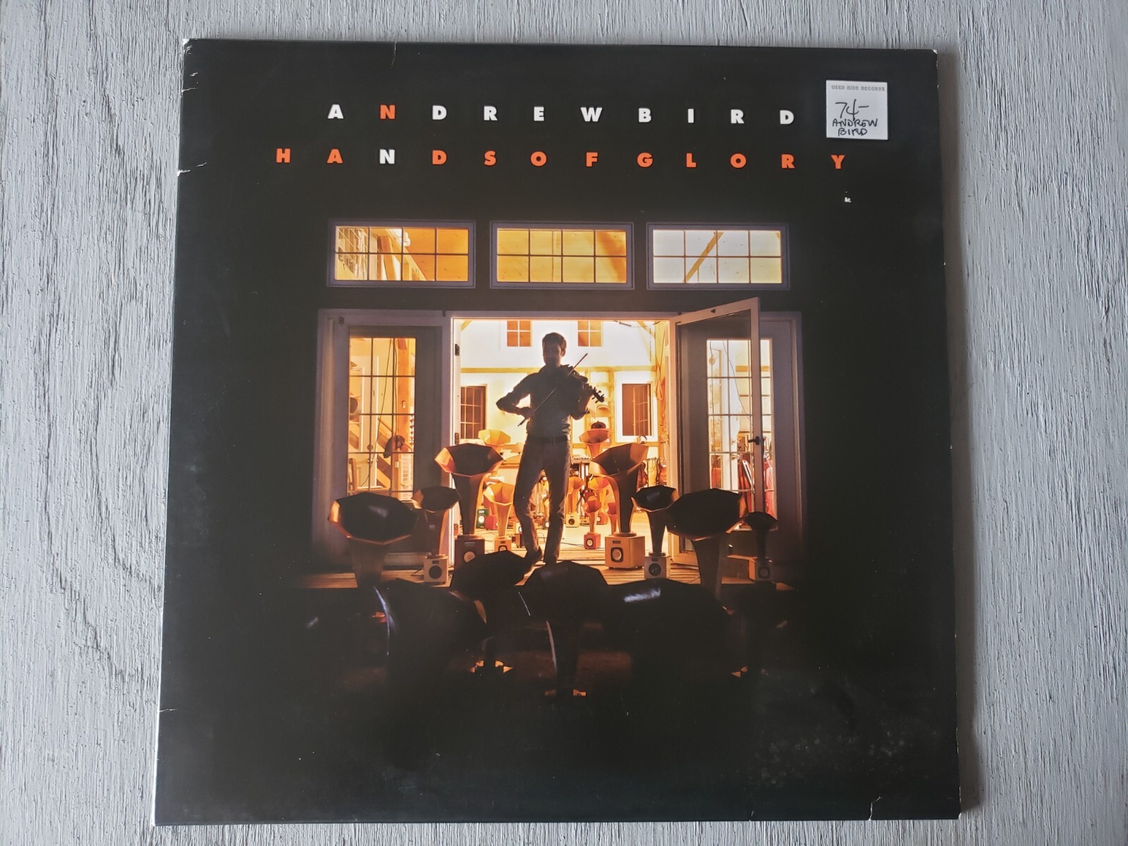 ANDREW BIRD Hands Of Glory 2012 M- Orange Black Splatter VINYL LP Record USED