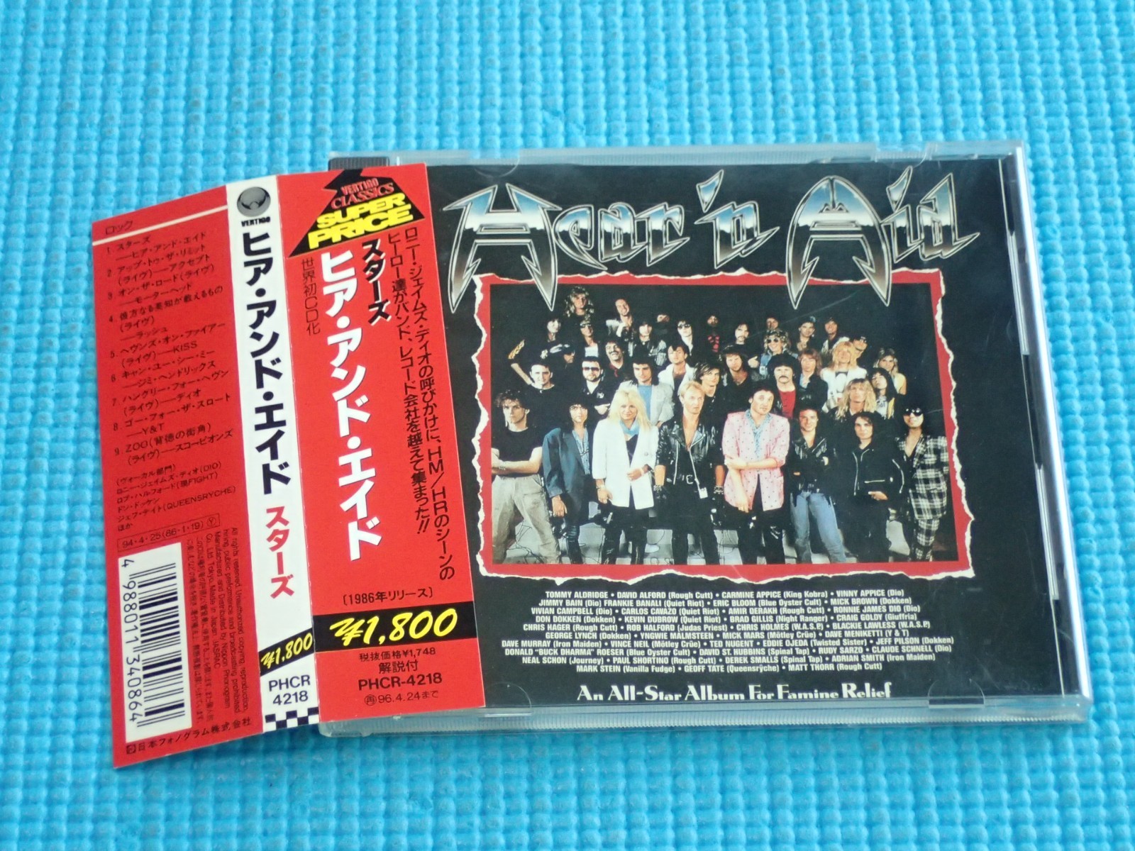 STARS Hear  N Aid CD Japan PHCR4218 OBI KISS ACCEPT MOTORHEAD DIO RUSH SCORPIONS