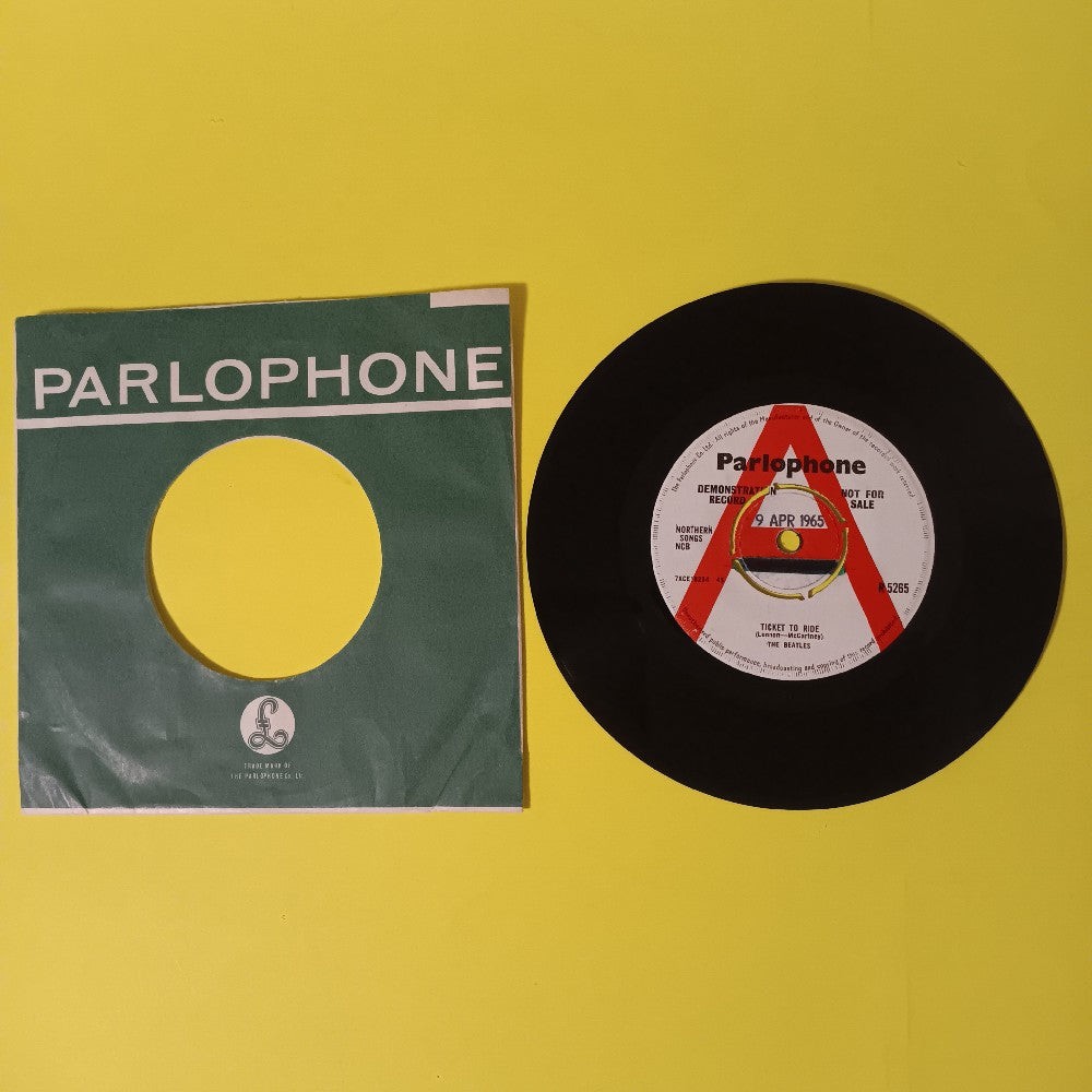 The Beatles - Ticket To Ride UK 7  45 PROMO - 1965 - R 5265 - Used - VG   - Viny
