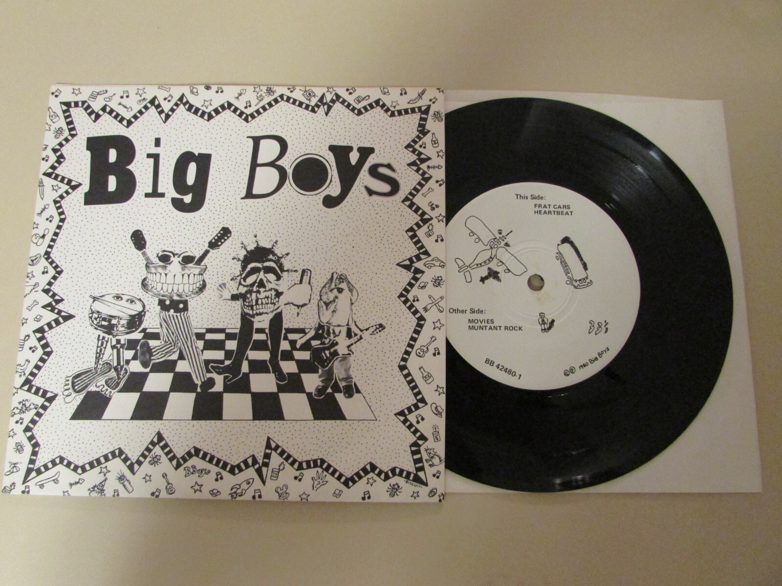 Big Boys Frat Cars 1980 Rare Big Boys Rec 1st Press Ltd Ed  104 7  EP w/inserts