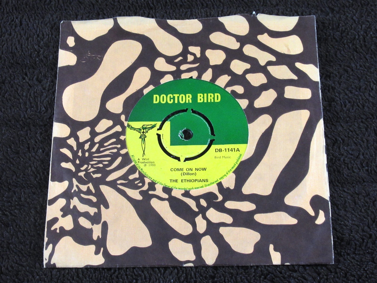 THE ETHIOPIANS Come On Now/ She Boom  Doctor Bird UK 1st Press 7  1968  Nice 