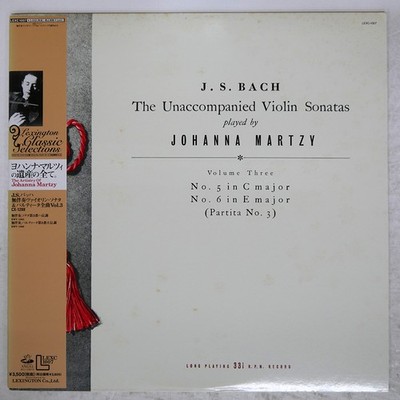 JOHANNA MARTZY BACH: UNACCOMPA ANGEL LEXC1007 Japan LP