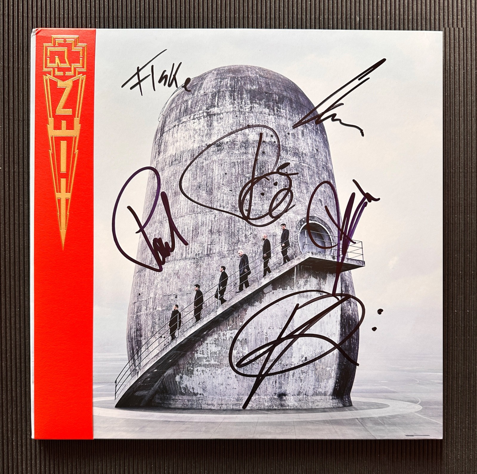 Rammstein Zeit Vinyl Marble 2LP Signed Autographed Oostend Belgium, June 28 2024
