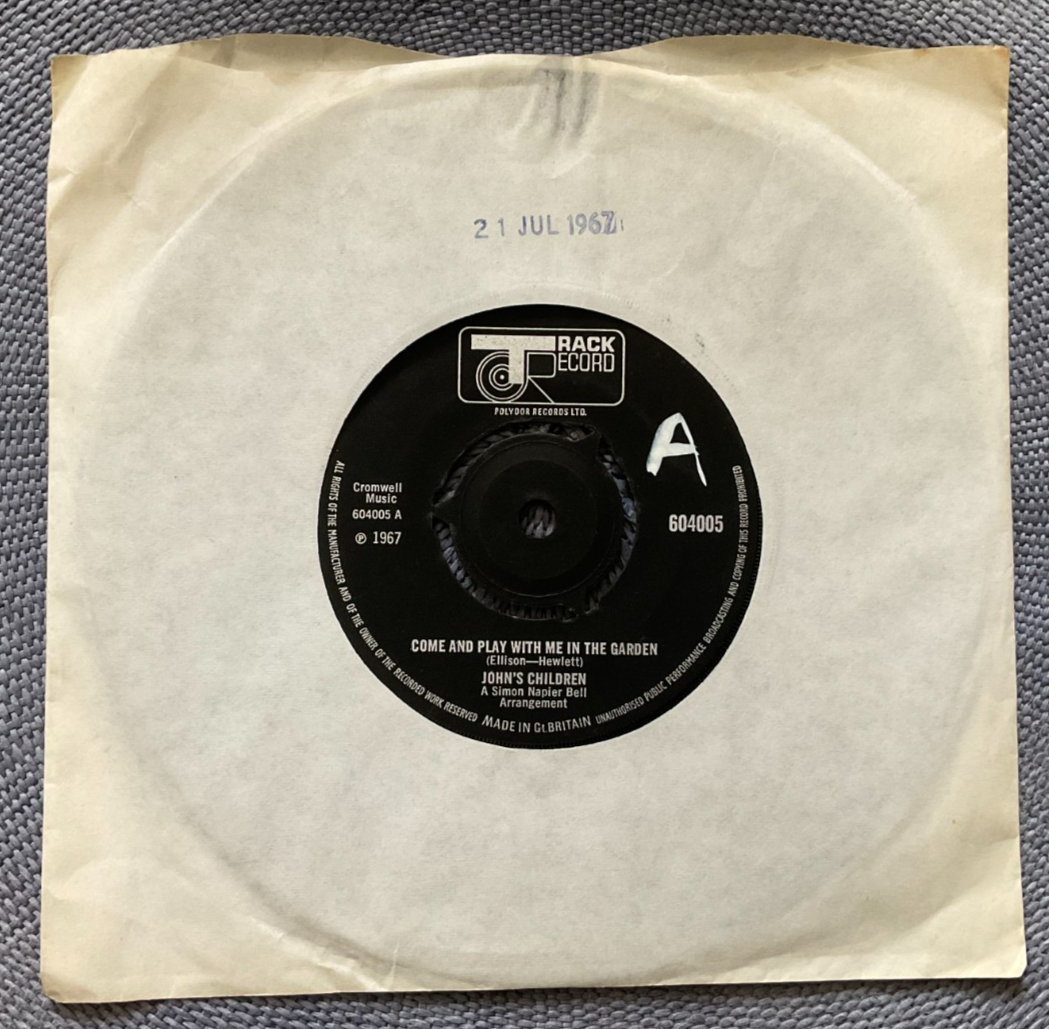 JOHN S CHILDREN - COME PLAY rare UK 1967 PROMO / MOD PSYCH / MARC BOLAN / MINT-
