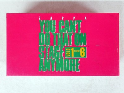 FRANK ZAPPA YOU CAN T DO THAT ON STAGE VOL.1-6 RYKODISC VACK5901 Japan 12CD