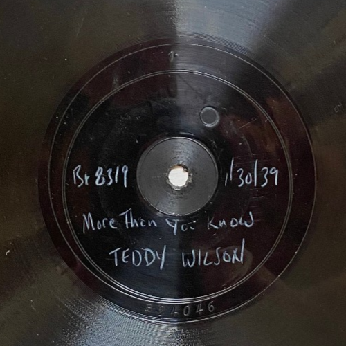 78 RPM -- Billie Holiday with Teddy Wilson Orchestra, 4 vinyl tests, E  Jazz