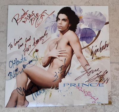 Prince Lovesexy SIGNED original vinyl LP autographed by Prince   whole band RARE