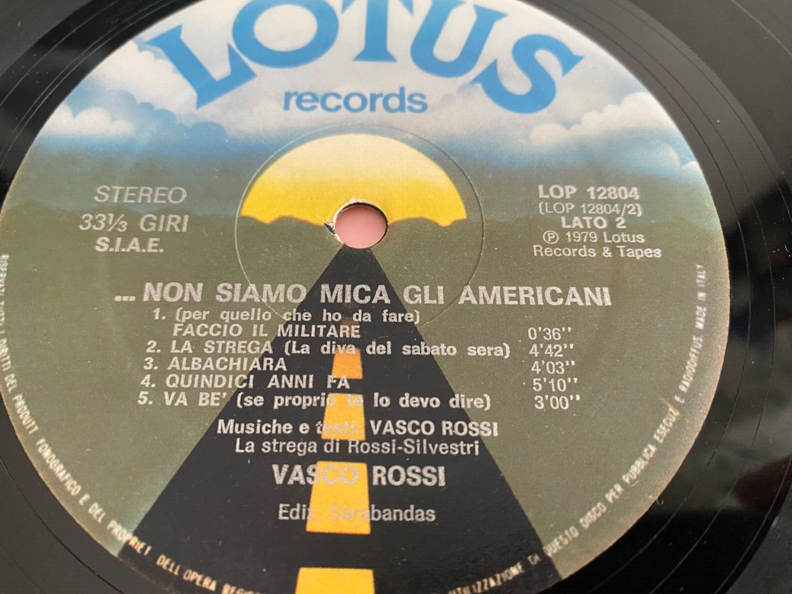 LP VASCO ROSSI  NON SIAMO MICA GLI AMERICANI  FIRST  ITALY 1979 LOTUS LOP 12804