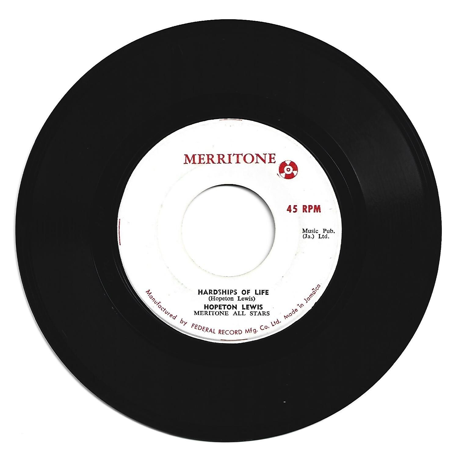HOPETON LEWIS / HARDSHIPS OF LIFE / LET ME COME ON HOME / 7  