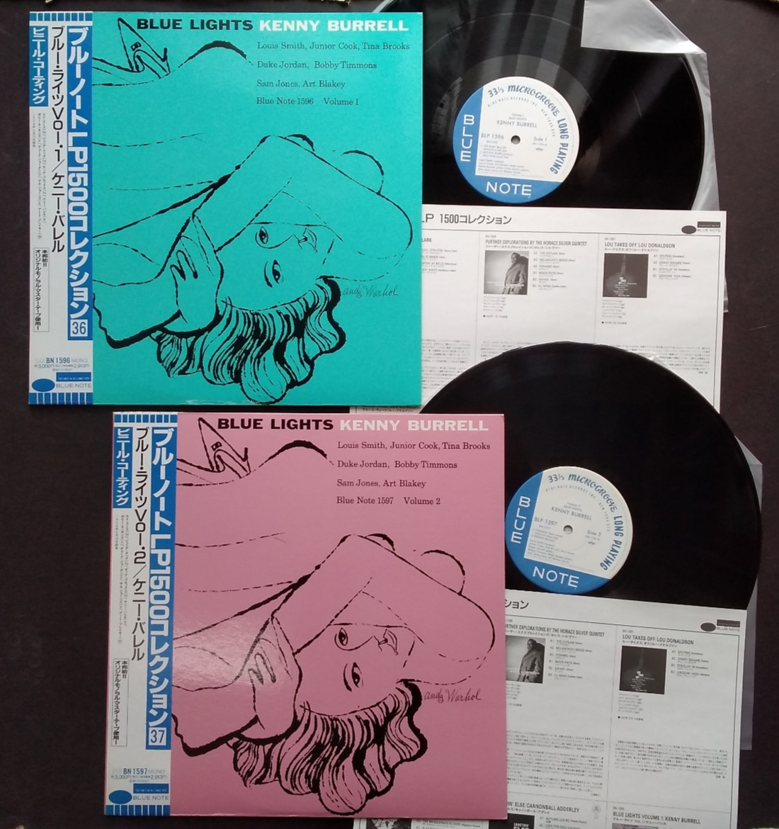 LP KENNY BURRELL BLUE LIGHTS VOL. 1   2 1994 REISSUE JAPAN ANDY WARHOL ARTWORK