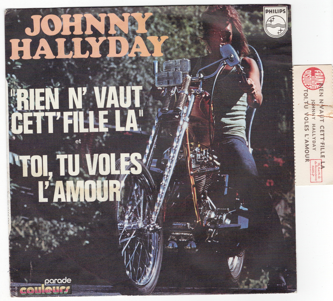 Johnny HALLYDAY  Rien n  vaut cette...LETTRAGE BLANC Etiq JUKEBOX 7  45 tours SP