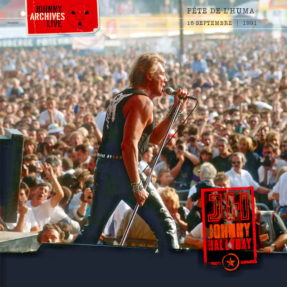 Johnny Hallyday F  te de l Huma 91 2 vinyles 33T LP