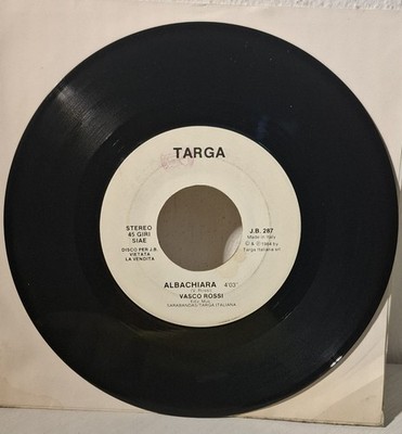 VASCO ROSSI, ALBACHIARA / COLPA D ALFREDO  Targa 1984  45 giri promo juke box EX