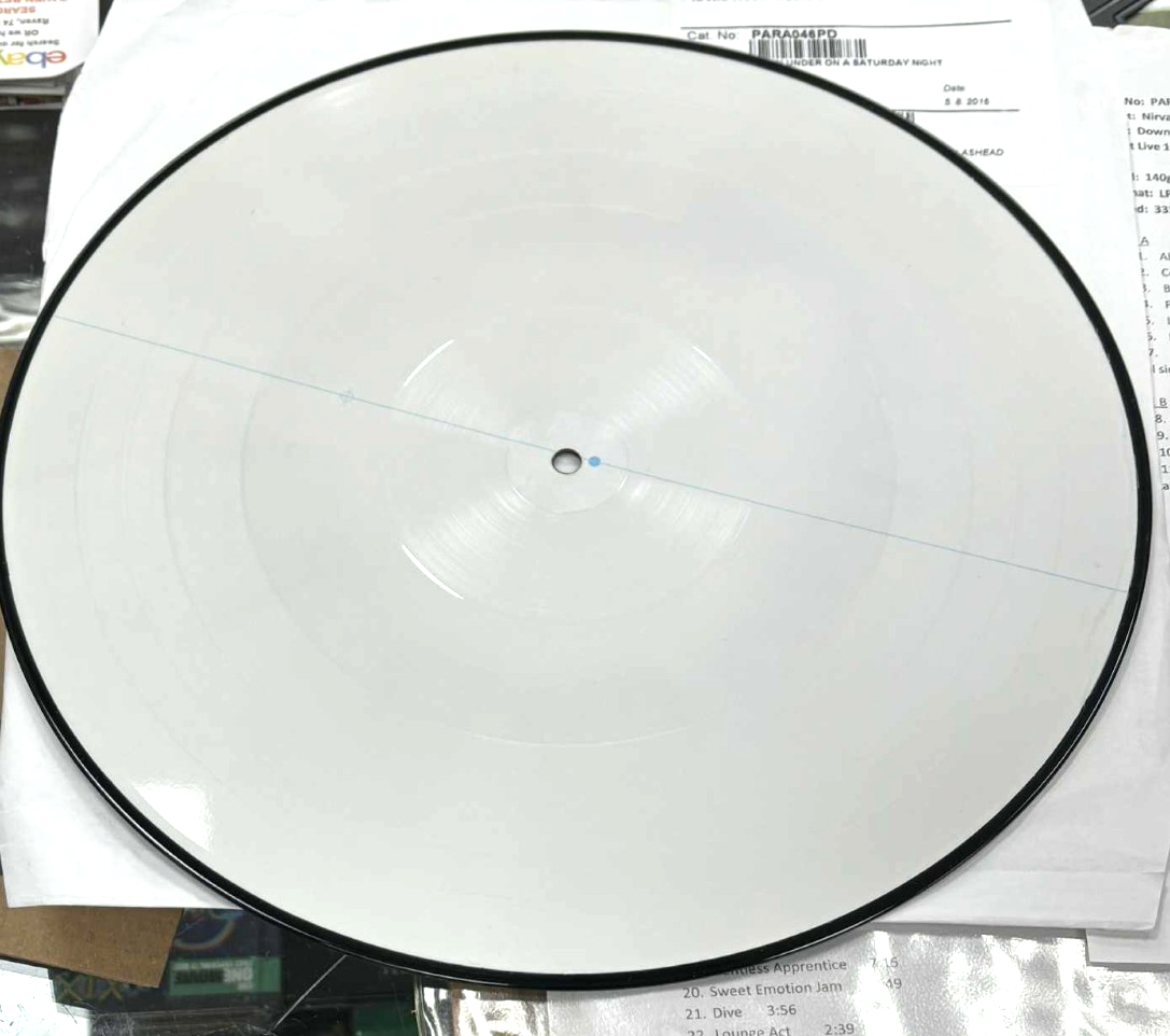 NIRVANA - White Vinyl 12  DOWN UNDER ON A SATURDAY NIGHT - TEST PRESSING LP 1/5 