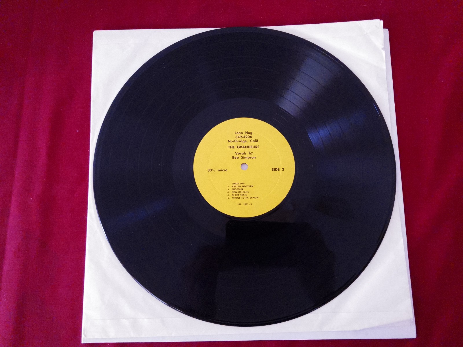 The Grandeurs - Rare Grail Private Press Garage Surf LP - 1966 JH-1001  USA