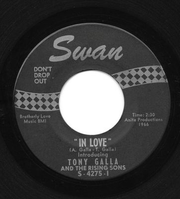 Tony Galla   In Love SWAN 45 Northern Soul Original VG Hear