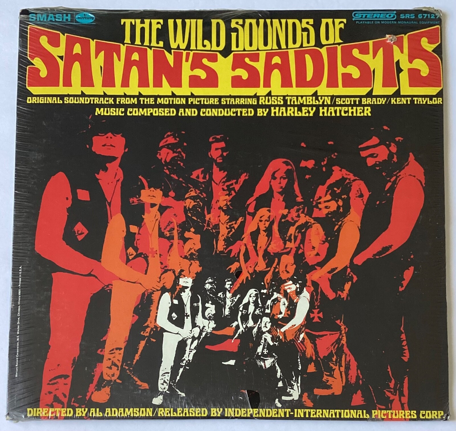 SATAN S SADISTS Harley Hatcher  SEALED  Orig 1969 RARE Soundtrack SMASH PSYCH LP