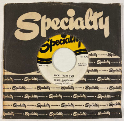 Specialty 585 Edgar Blanchard   His Band     Mr  Bumps   Ricki 7   R B 1956 VG 