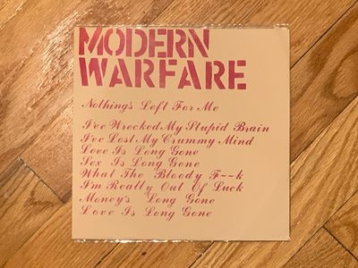 Modern Warfare  2 7  Alt Sleeve Bemisbrain Records 1981 Middle Class Rhino 39
