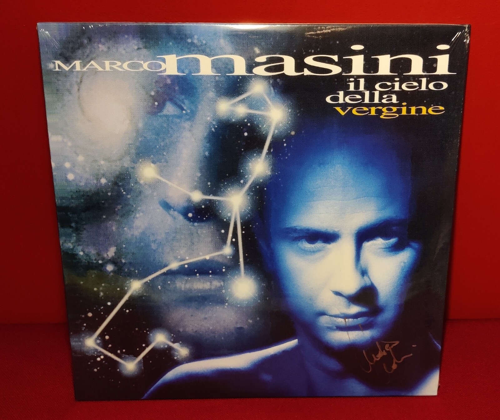 Marco Masini - Il cielo della vergine 2 LP blue Vinyl - Autografato - Sigillato