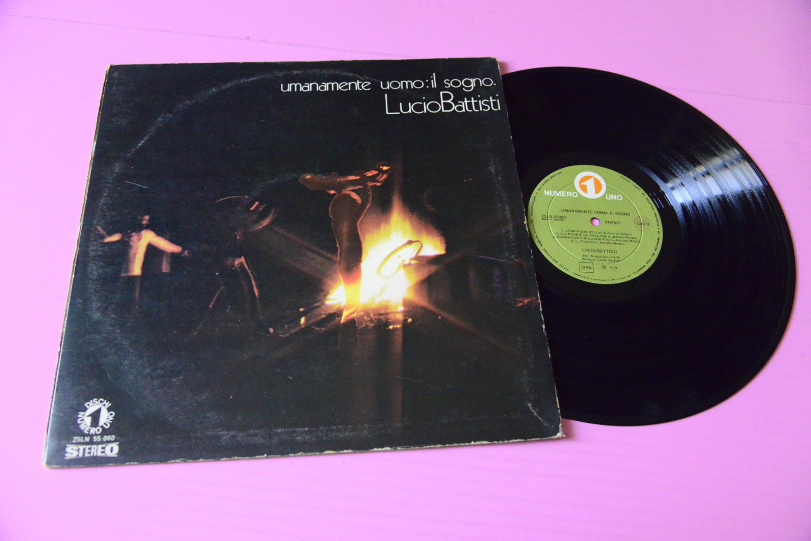 LUCIO BATTISTI LP UMANAMENTE UOMO ORIGINALE 1972 EX   LARGE GROOVED   
