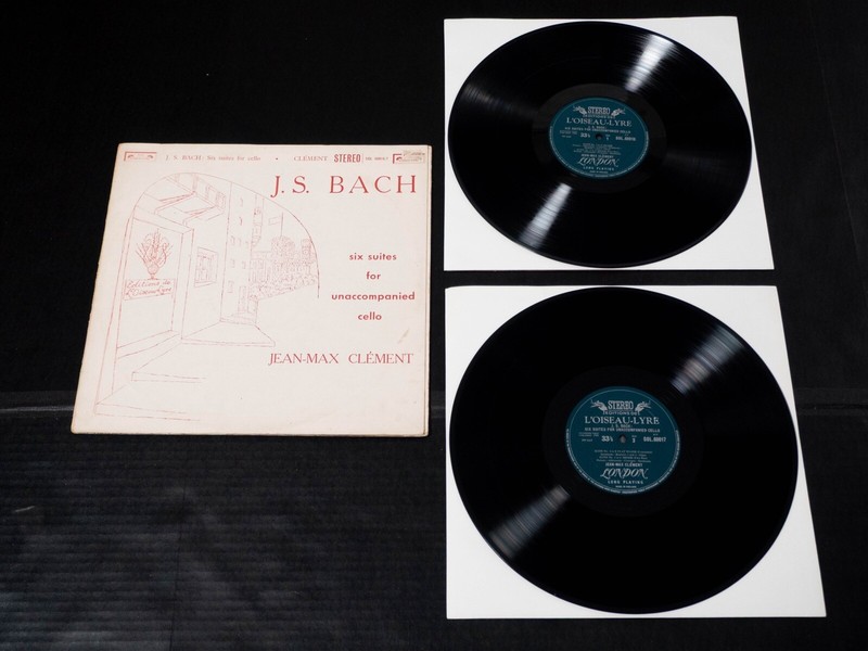 JEAN MAX CLEMENT / BACH Six Suites for  Cello L   OISEAU-LYRE SOL 60016/7  2LP ED1