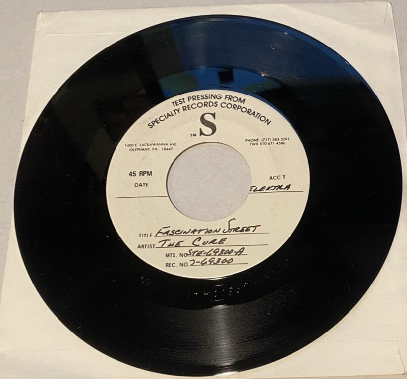 THE CURE  Fascination Street  7  Test Pressing US 1989 Vinyl Record