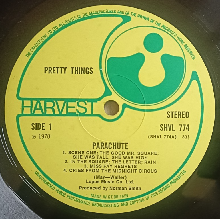 Pretty Things LP Parachute UK Harvest 1st Press BEAUTIFUL AUDIO PROG PSYCH  