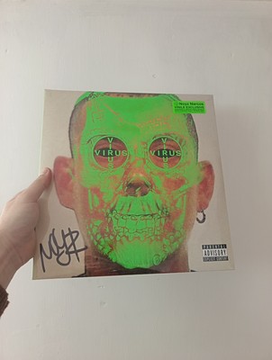 NOYZ NARCOS  VIRUS  AUTOGRAFATO 2LP MARBLE NUOVO SIGILLATO