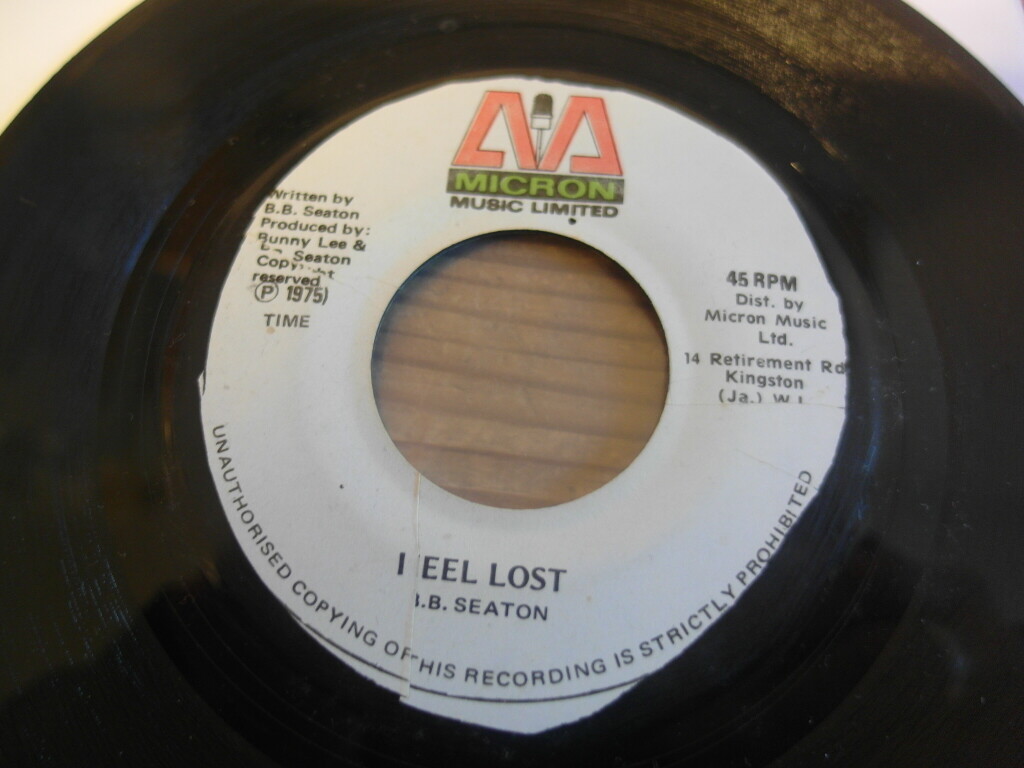 B.B.SEATON I FEEL LOST 1ST PRESS 1975 JAMAICA 7  VINYL SINGLE MICRON REGGAE RARE