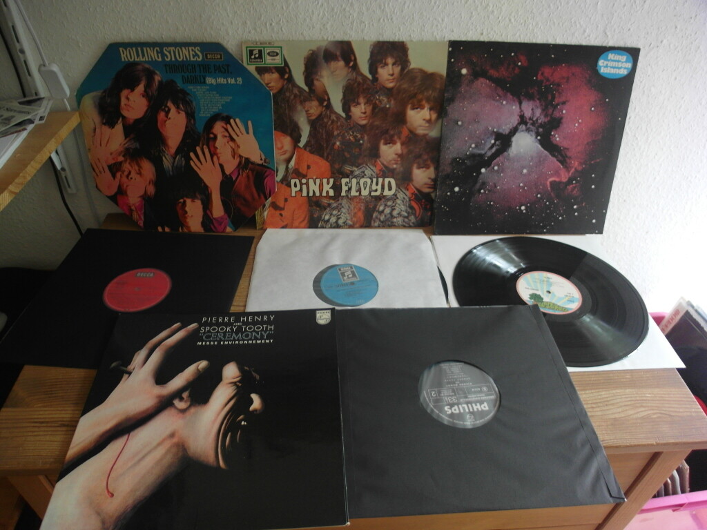4x LPs Progressive, Psychodelic King Crimson, Pink Floyd, Rolling Stones