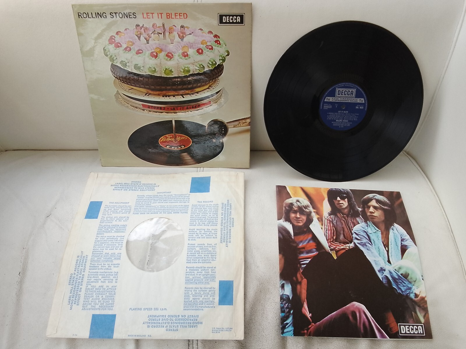 ROLLING STONES-LET IT BLEED -ORG UK DECCA LP - SKL 5025 - INCL POSTER-RARE  1969