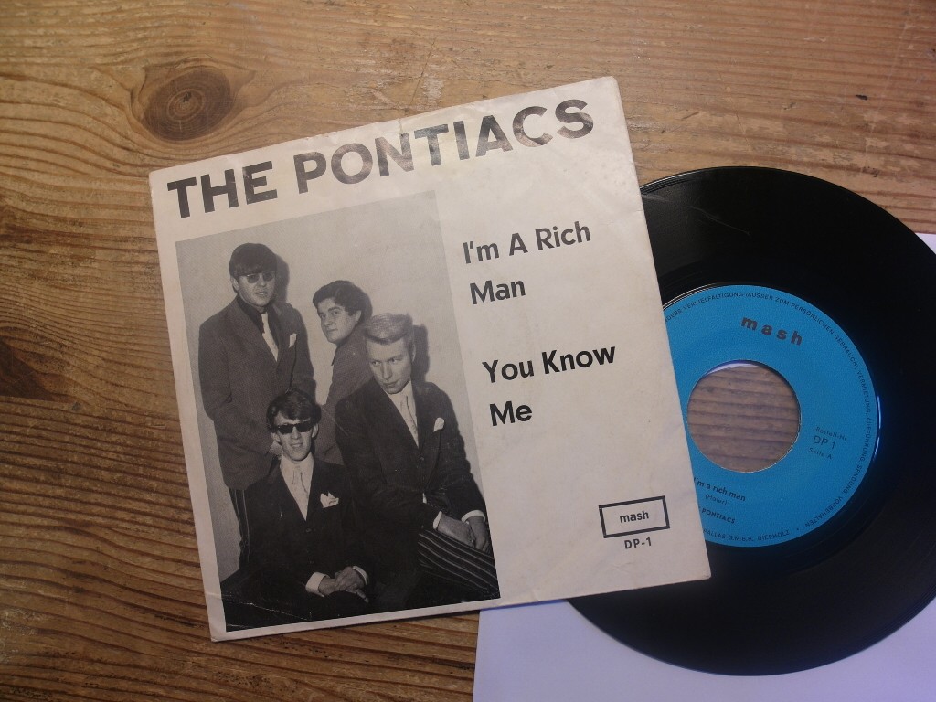 The PONTIACS - I m a Rich Man megarare private  7  Deutscher Beat 1965 