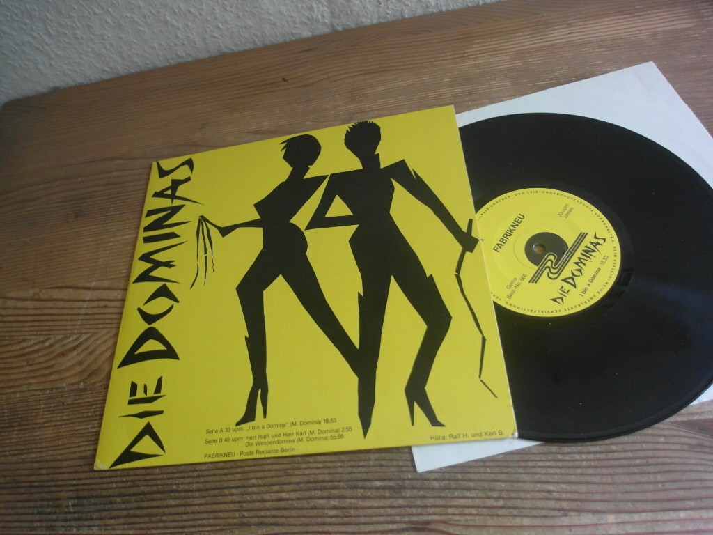 Die Dominas same 1981 Experimental, Minimal 10inch Electronic Vinyl...rare......