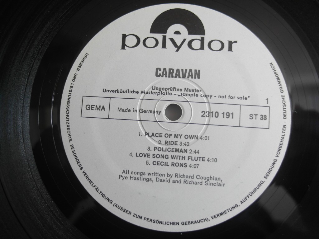 Caravan - Same - PROMO/Muster - RAR - 1972, Prog Rock, Psychedelic Rock LP