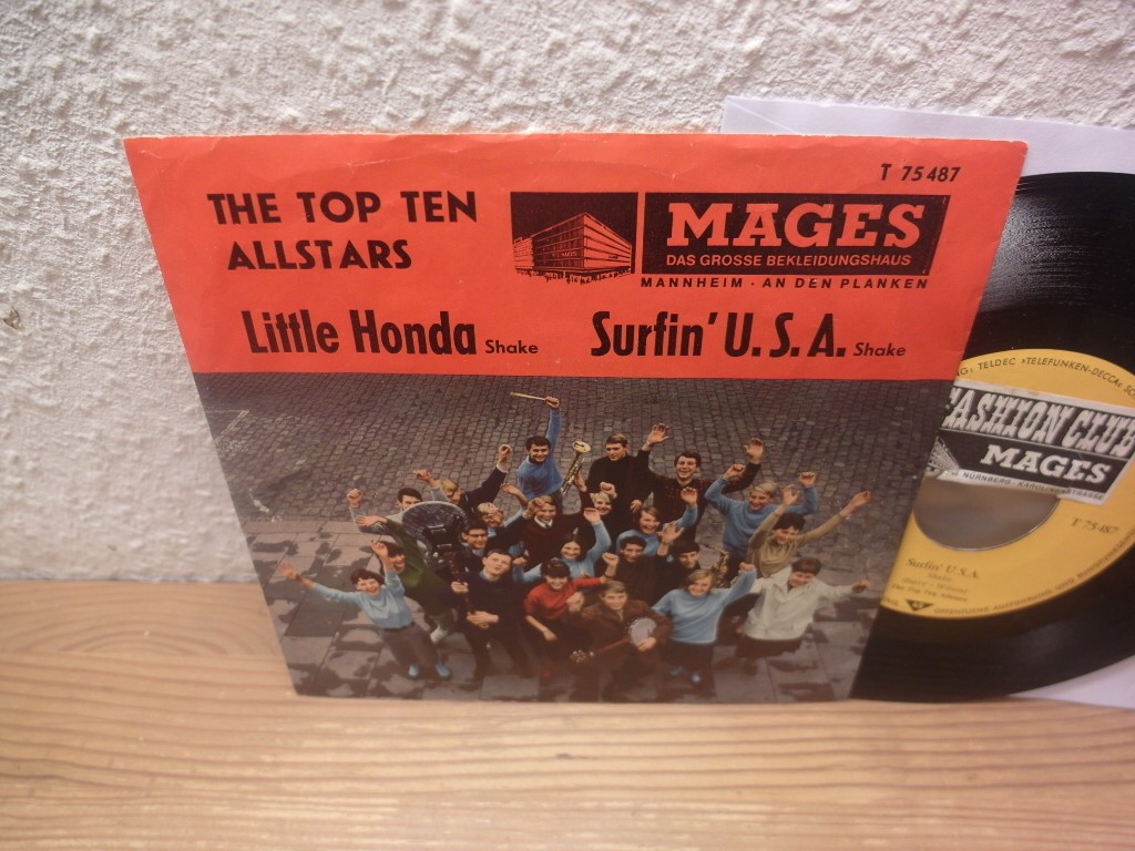 Top Ten Allstars Little Honda Meute Cover Mages Beach Boys NM  7 Single 1967