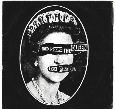Sex Pistols 45   God Save The Queen   Rare 1977 Spain 7  PS   Black sleeve