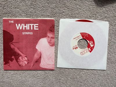 White Stripes Jack 7  Lets Shake Hands First Press Red Vinyl Italy Records 003