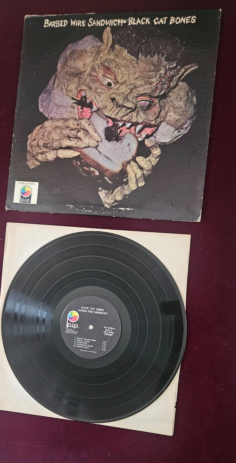 Barbed Wire Sandwich - Black Cat Bones  Black Vinyl- Psych Tapestry Limited, LP 