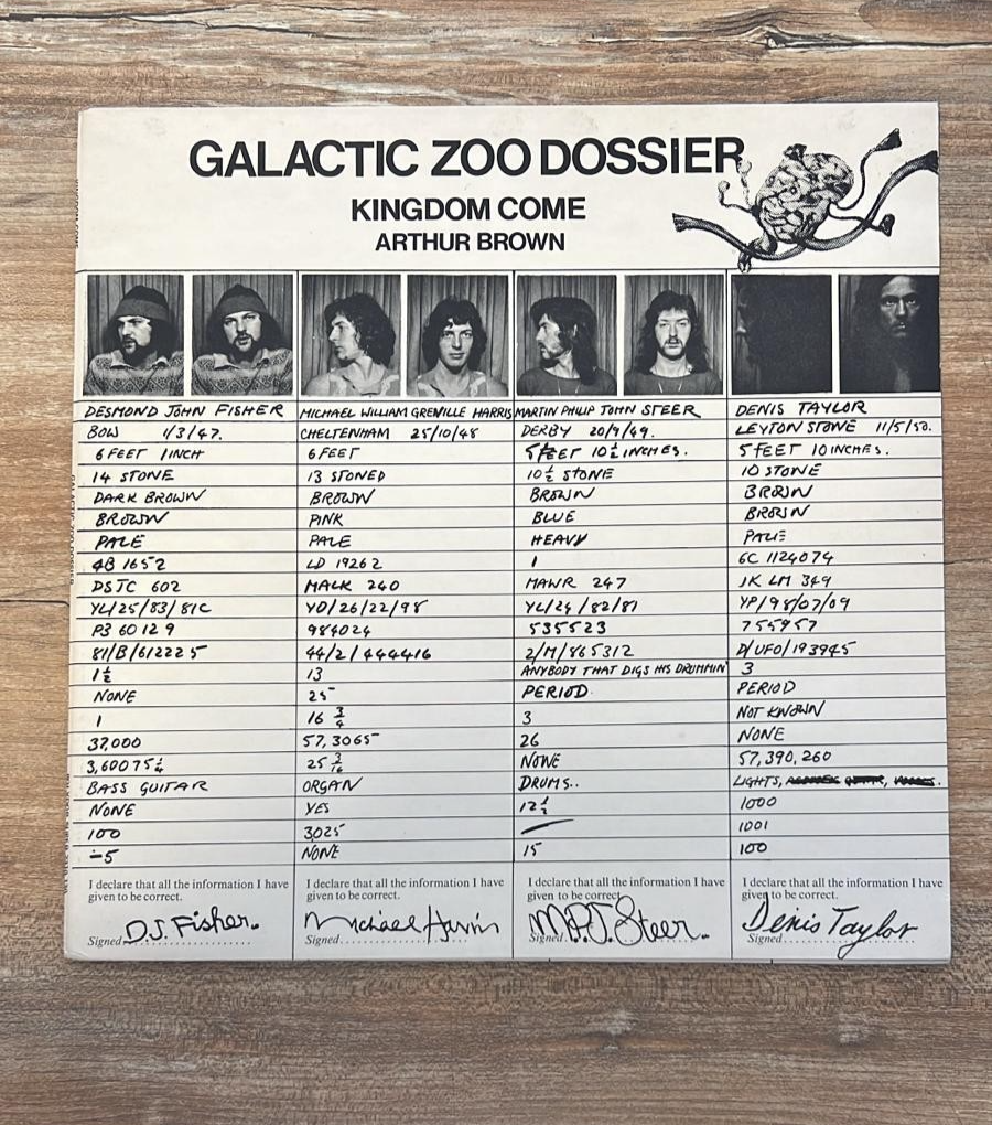 KINGDOM COME ARTHUR BROWN - Galactic Zoo Dossier  LP-VINYL  Album UK 1971 Poster