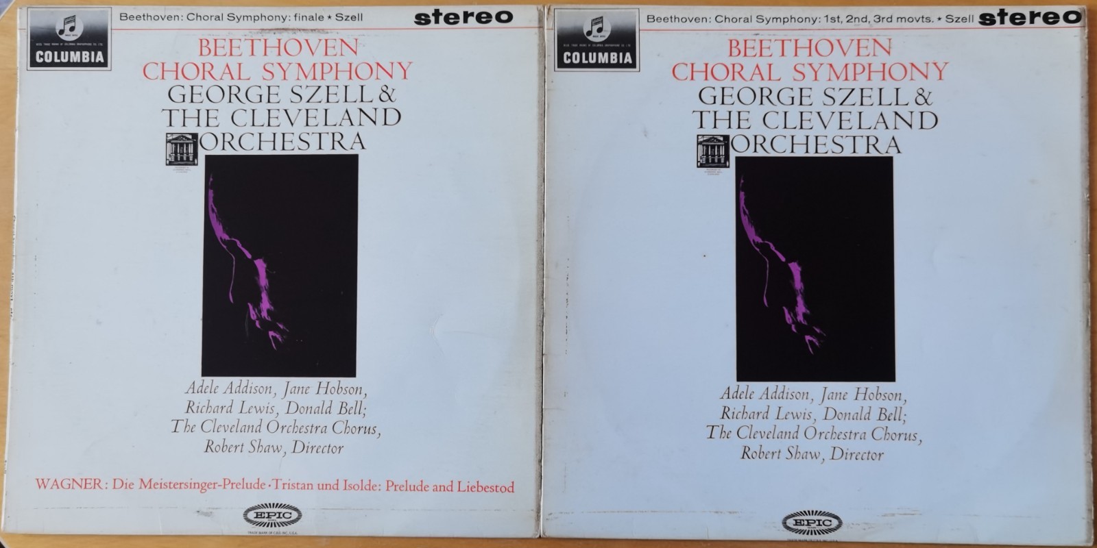 Rare Stereo Szell Beethoven Symphony No. 9 Columbia SAX 2512 2513 2LP UK ED1