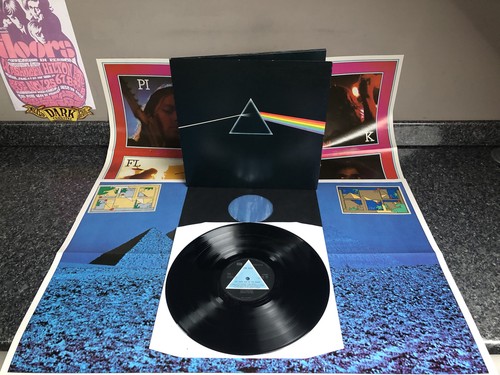 LP VINYL PINK FLOYD DARK SIDE OF THE MOON SHVL 804 UK 1ST PRESS COMPLETE EX /EX-