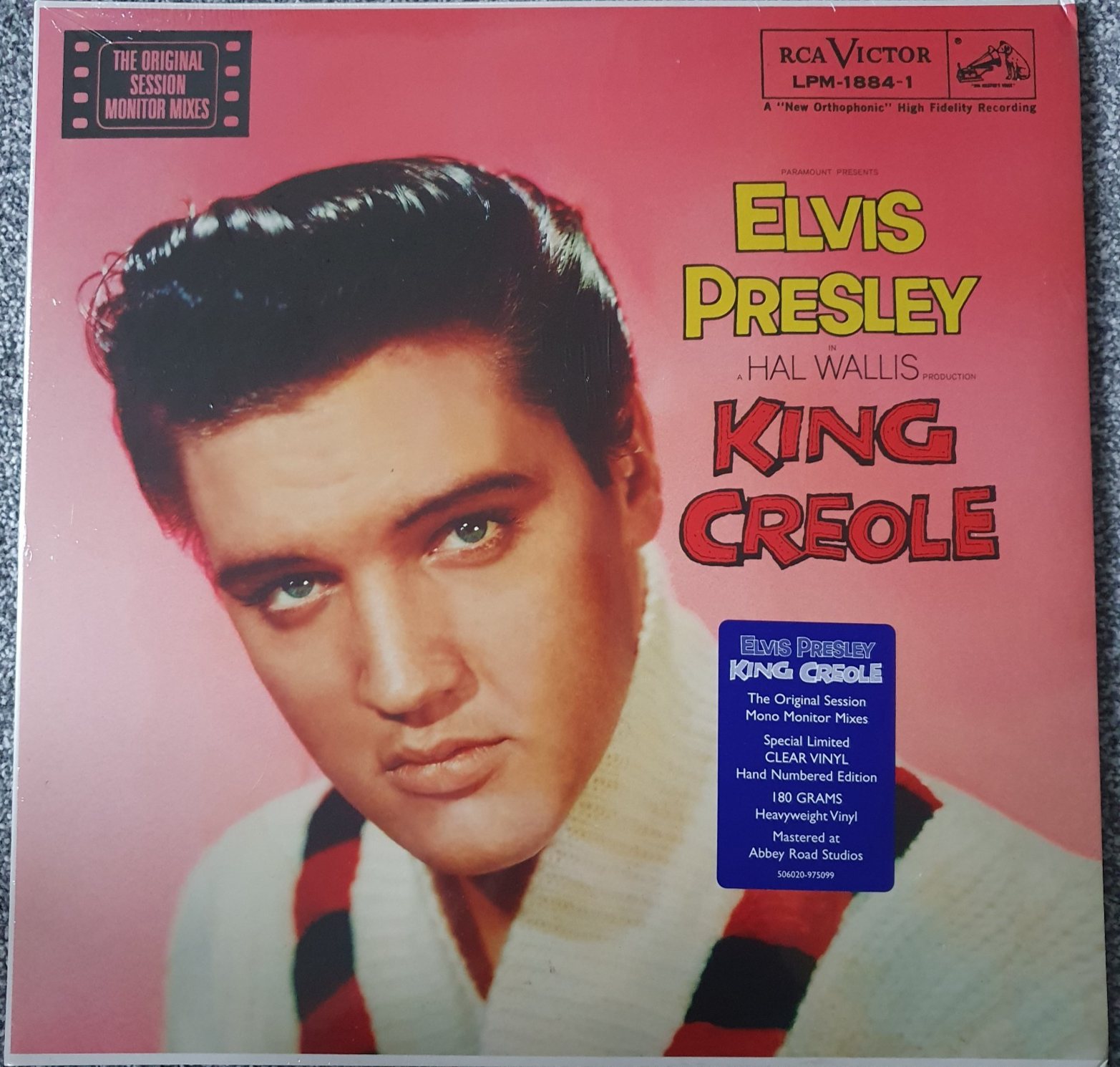 ELVIS PRESLEY  KING CREOLE MONO MIXES  2011 FTD CLEAR VINYL LP.  LTD ED  1805