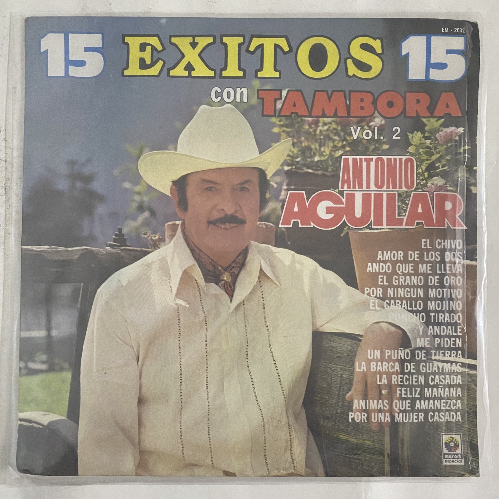 ANTONIO AGUILAR - 15 EXITOS 15 CON TAMBORA VOL 2 - 1987 MEXICAN LP, BANDA