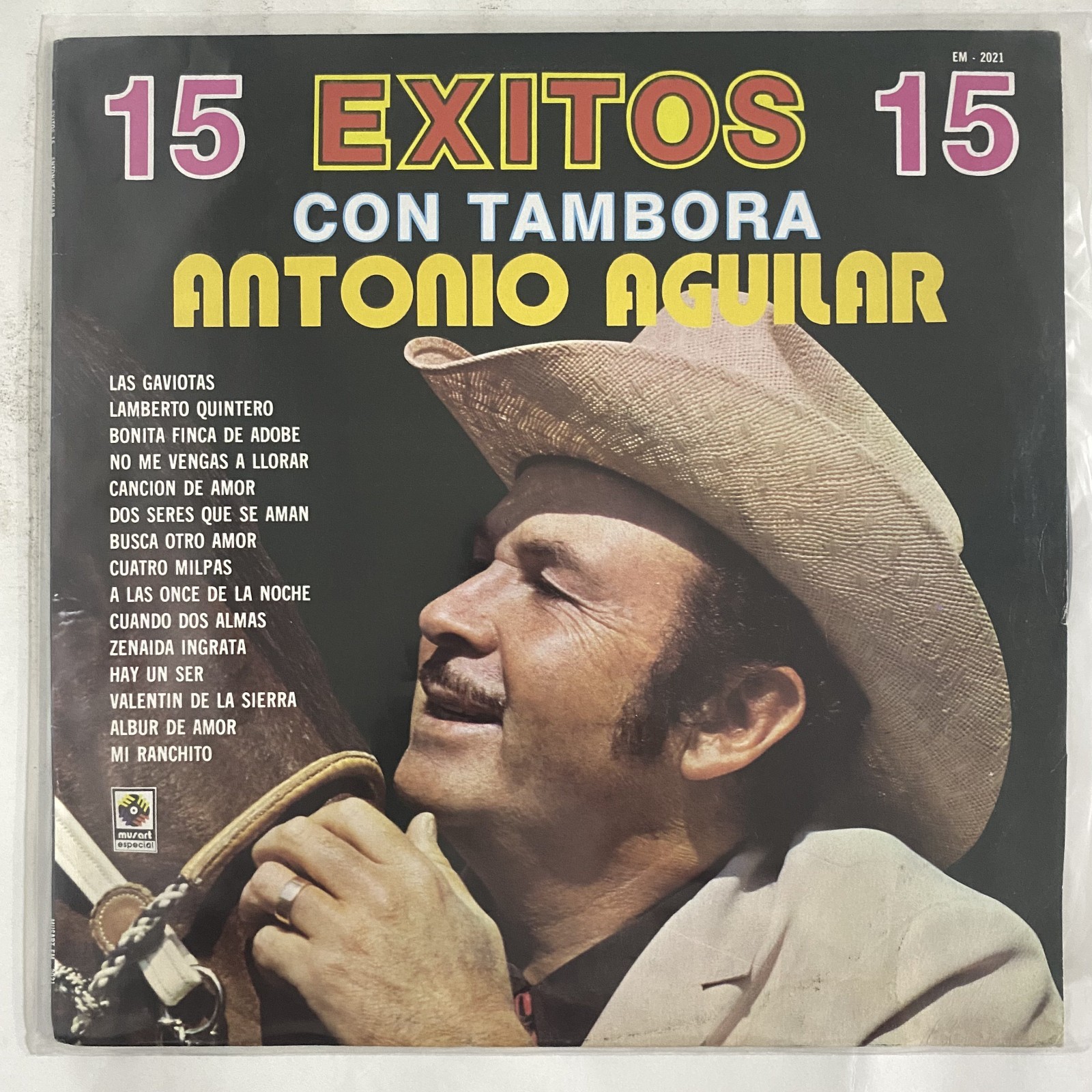 ANTONIO AGUILAR - 15 EXITOS 15 CON TAMBORA - 1986 MEXICAN LP, BANDA