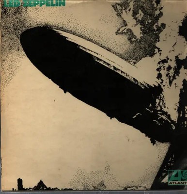 Led Zeppelin I LP 1st UK Press Superhype Lettrage Turquoise 33 U/min