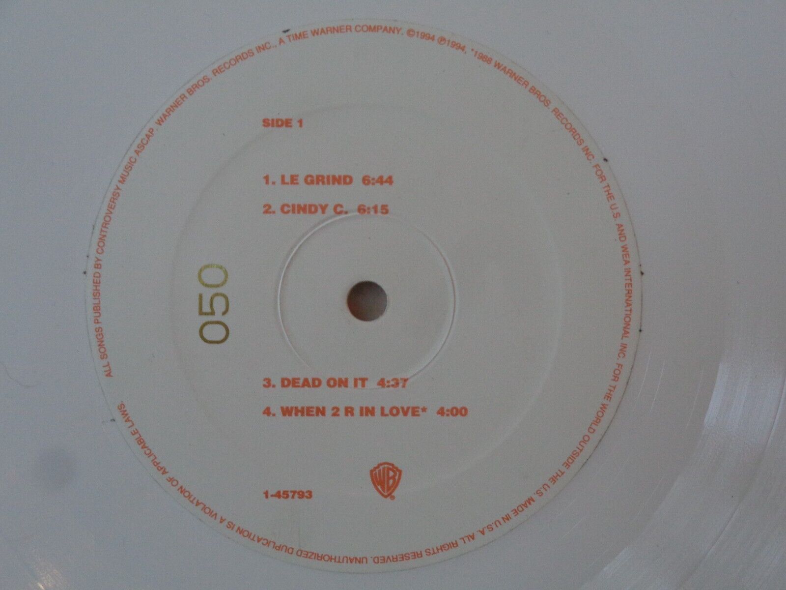 PRINCE  BLACK ALBUM  WHITE VINYL PROMO LP  50 OF 300 MADE  SUPER RARE
